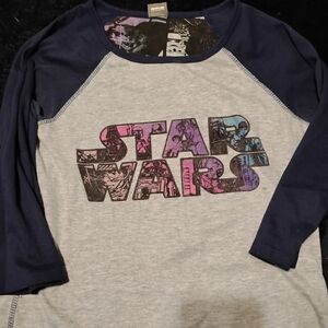 Star Wars Gray and Navy Raglan Sweatshirt